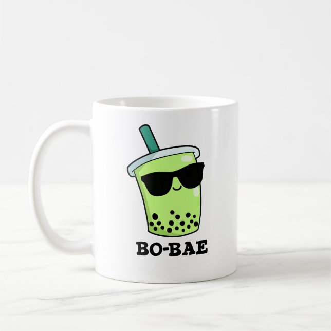 Bo-bae Funny Boba Tea Pun  Coffee Mug (Left)