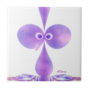 Bo-oby Bird Purple Tile