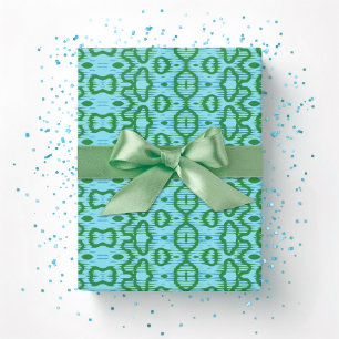 Boa Ripple in Green and Aqua Wrapping Paper