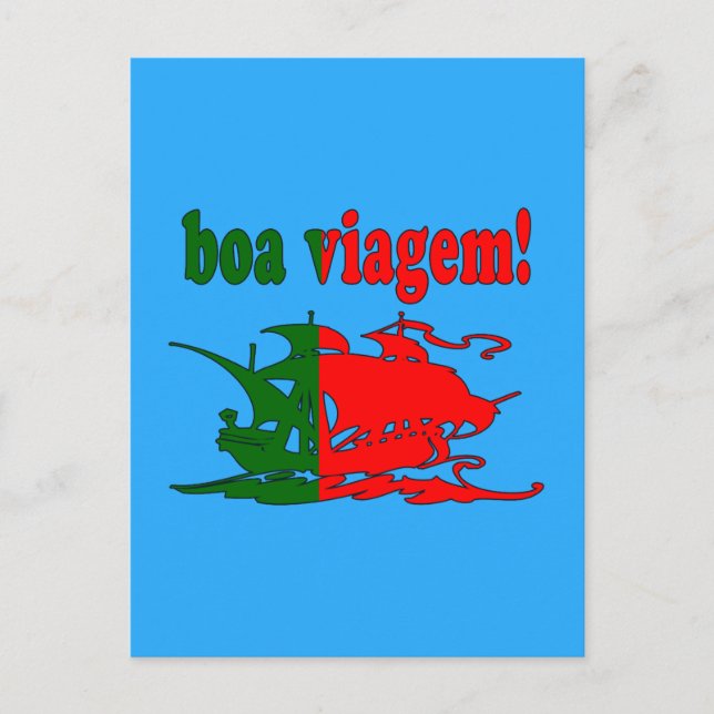 Boa Viagem - Good Trip in Portuguese - Vacations Postcard (Front)