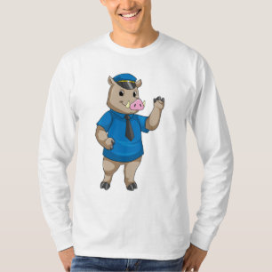 Boar as Police officer with Police hat T-Shirt