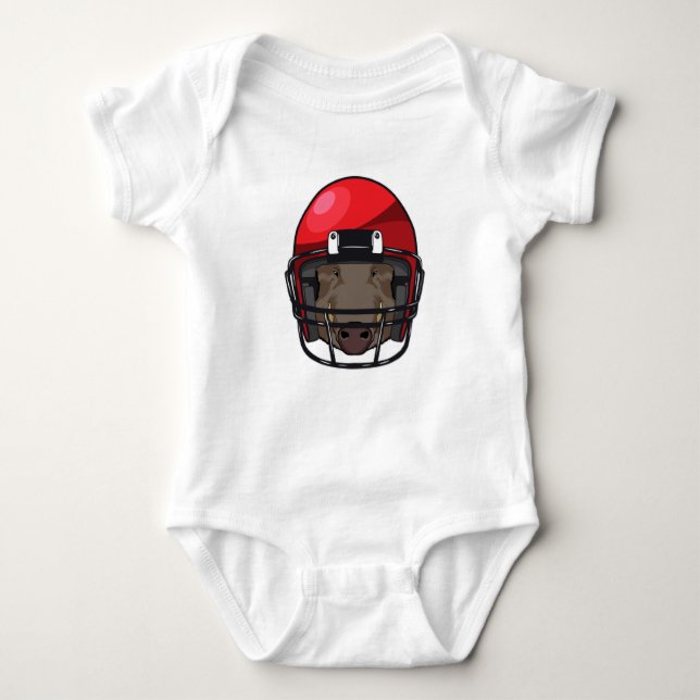 Boar at Football Sports Baby Bodysuit (Front)