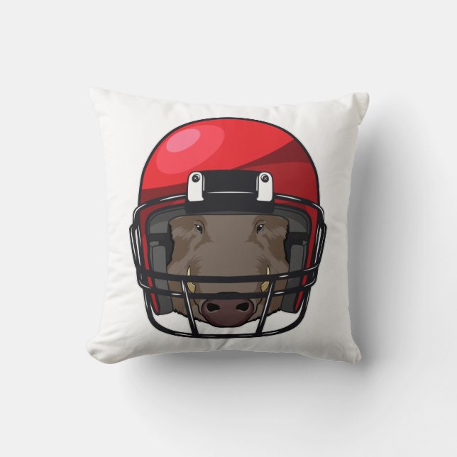 Boar at Football Sports Cushion (Front)