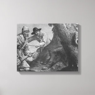 Boar hunt canvas print