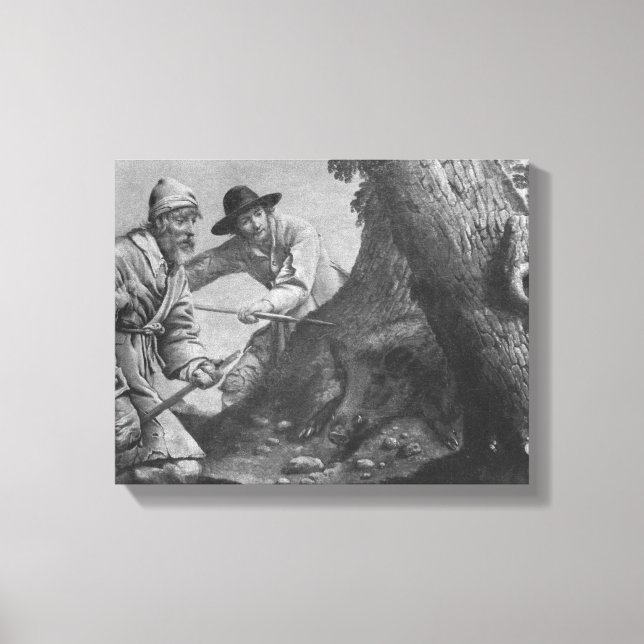 Boar hunt canvas print (Front)