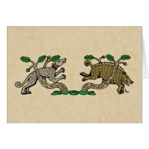 Boar Hunt Greeting Card