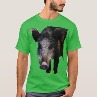 Boar Making Eye Contact Vector Art T-Shirt