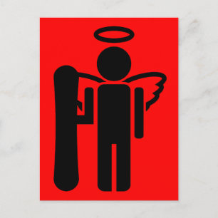 board angel. postcard