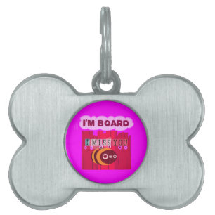 Board Bee Art Print Pet ID Tag