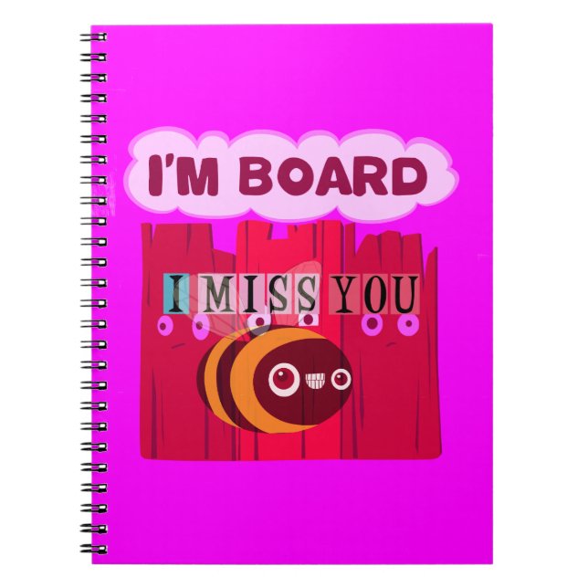 Board Bee Art Print Spiral Notebook (Front)
