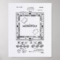 Board Game Apparatus 1935 Patent Art - Lined Peper