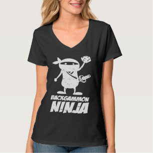 Board Game Backgammon Ninja T-Shirt