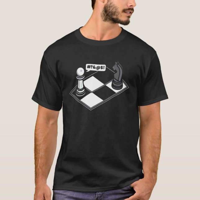 Board Game Checkmate Chess Player Grandmaster Funn T-Shirt (Front)