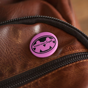 Board Game Couple Black Frame Button