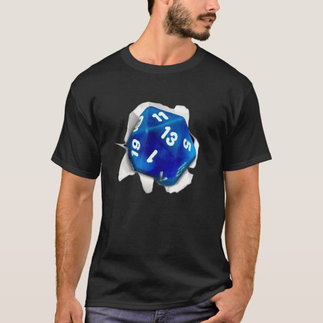 Board Game D20 Dice  Rpg Geek Nerd Boys Retro Vint T-Shirt (Front)