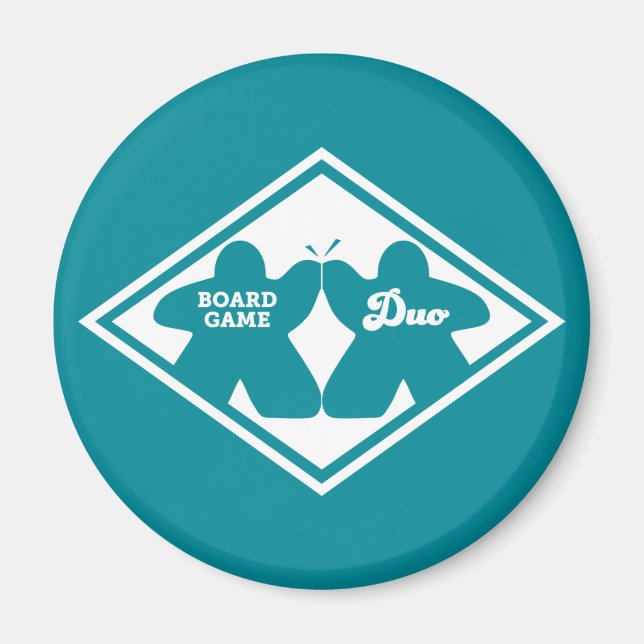 Board Game Duo White Frame Magnet (Front)