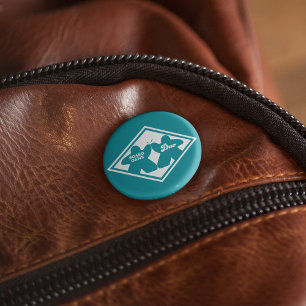 Board Game Duo White Frame Pin