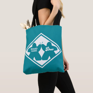 Board Game Duo White Frame Tote Bag