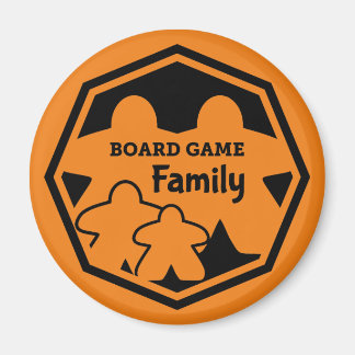 Board Game Family 2P2K Black Frame Magnet