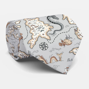 Board game fantasy world cartography map tie