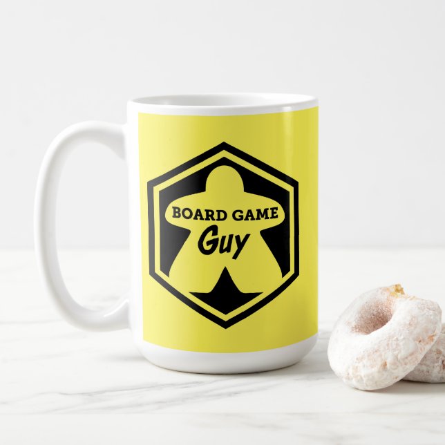 Board Game Guy Black Frame Mug (With Donut)