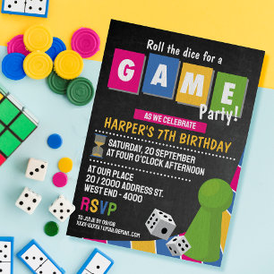 Board Game Party Invitation 