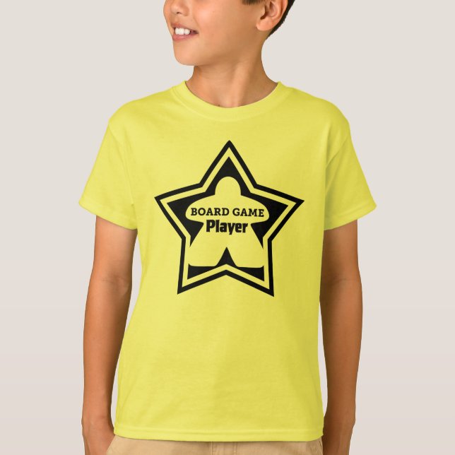 Board Game Player Black Frame Boys Shirt (Front)