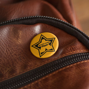 Board Game Player Black Frame Pin