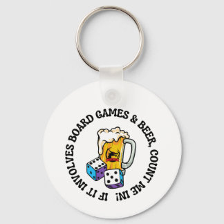 Board Games and Beer Key Ring