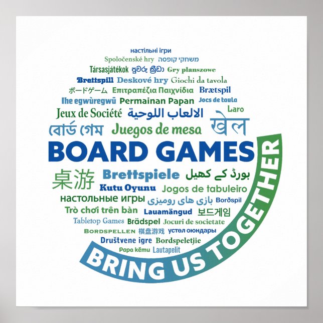 Board Games Bring Us Together Poster (Front)