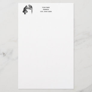 Board Games: Two Cats playing a Chess Match Stationery