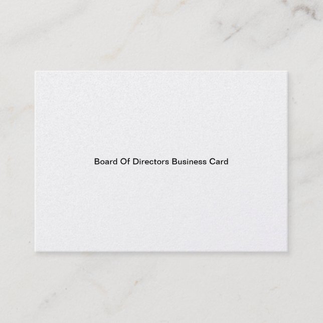 Board Of Directors Business Card (Front)
