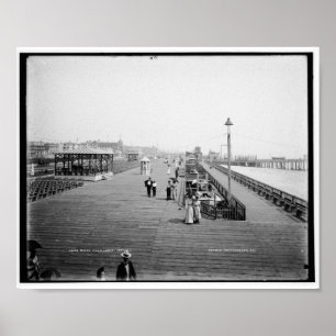 Board Walk, Asbury Park, New Jersey Vintage Poster
