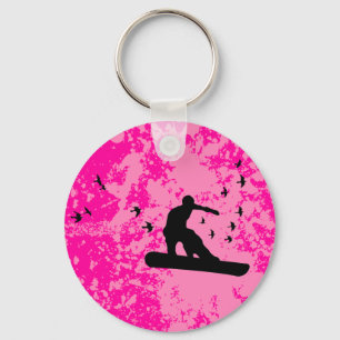 board with birds. key ring
