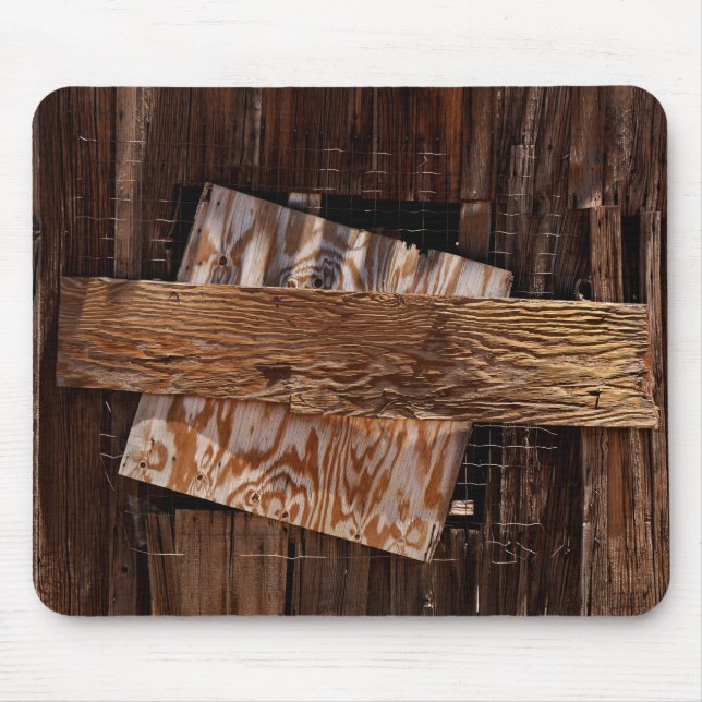 Boarded Up Old Wooden House Window Mouse Pad (Front)