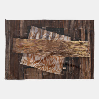 Boarded Up Old Wooden House Window Tea Towel