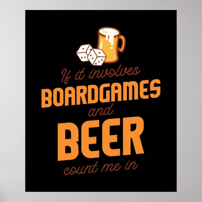 Boardgames and Beer Poster (Front)