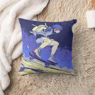 Boarding in Space - Skateboarder Design Cushion