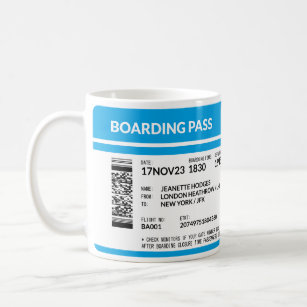 Boarding Pass 5000x1958 (blue) SFR Coffee Mug