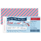 Boarding Pass Aeroplane Birthday Invitation