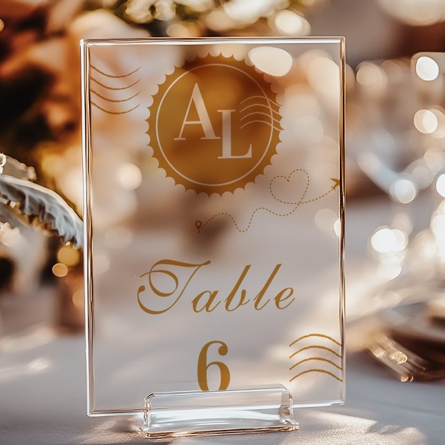 Boarding Pass Cosmic Wedding Destination Acrylic Sign (Creator Uploaded)