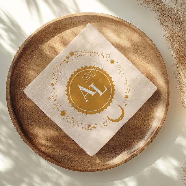 Boarding Pass Cosmic Wedding Destination Napkin (Creator Uploaded)