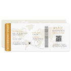 Boarding Pass Destination wedding QR code Rsvp