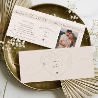 Boarding Pass Destination Wedding Save The Date