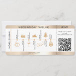 Boarding Pass Illustrated Wedding Timeline RSVP Invitation<br><div class="desc">Boarding Pass Illustrated Wedding Timeline RSVP Invitation</div>