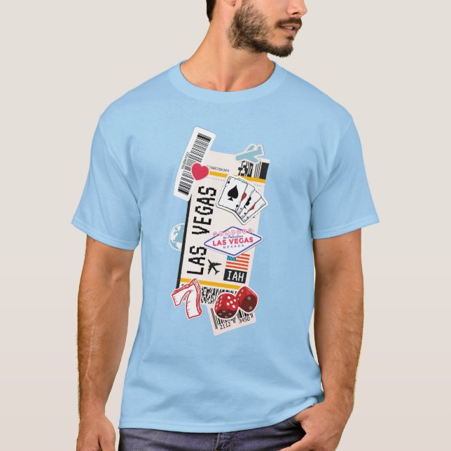 BOARDING PASS LAS VEGAS NEVADA USA T-Shirt (Front)