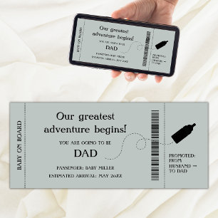 Boarding Pass Pregnancy Announcement For Husband