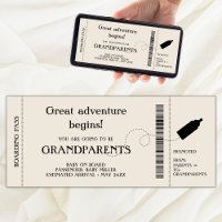 Boarding Pass Pregnancy Announcement For Parents