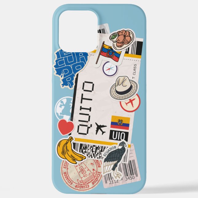 BOARDING PASS QUITO ECUADOR iPhone CASE (Back)