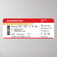 Boarding Pass - Red